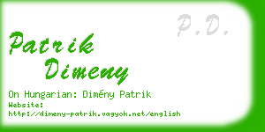 patrik dimeny business card